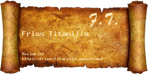 Friss Titanilla névjegykártya